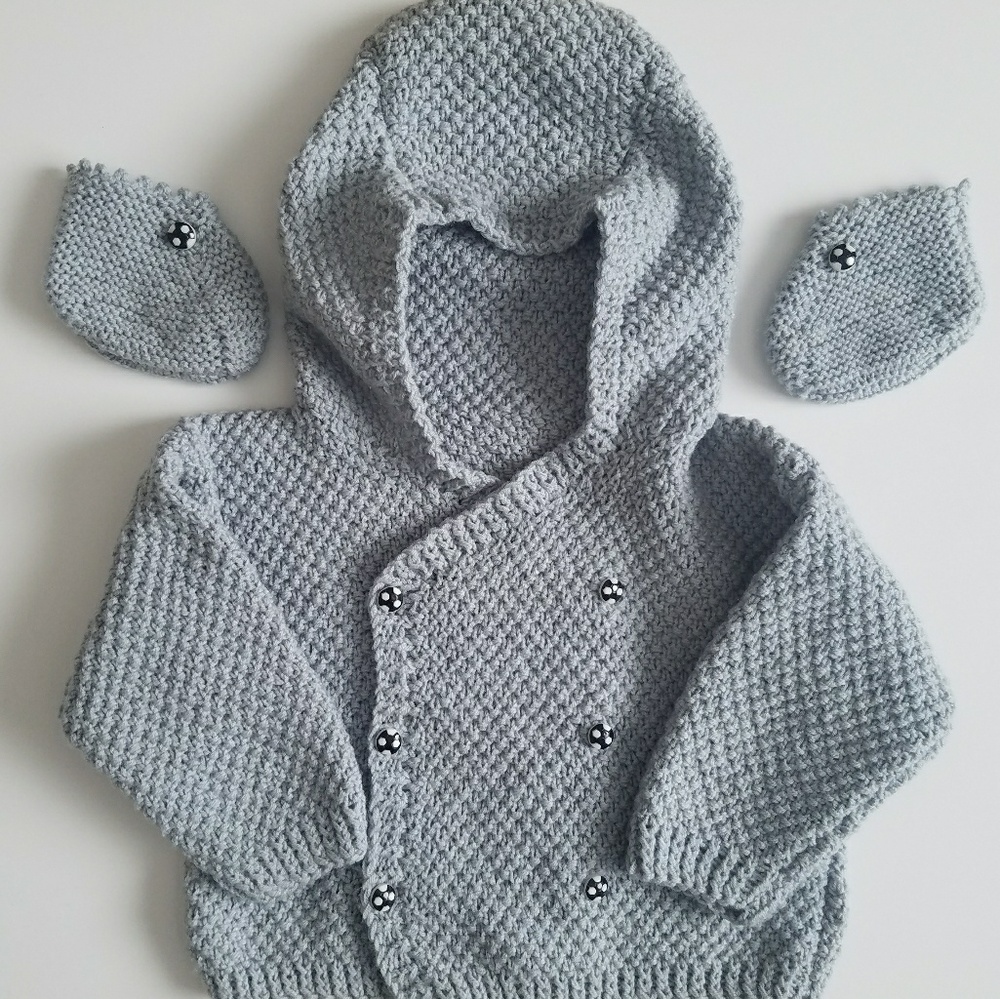 Custom Made Baby Boy Sweather & Booties